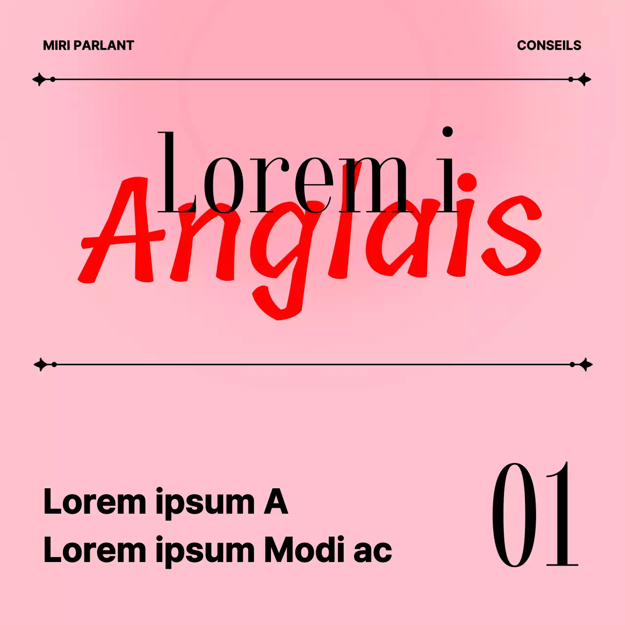 Matériel d'enseignement de l'anglais des affaires minimaliste en rose et blanc