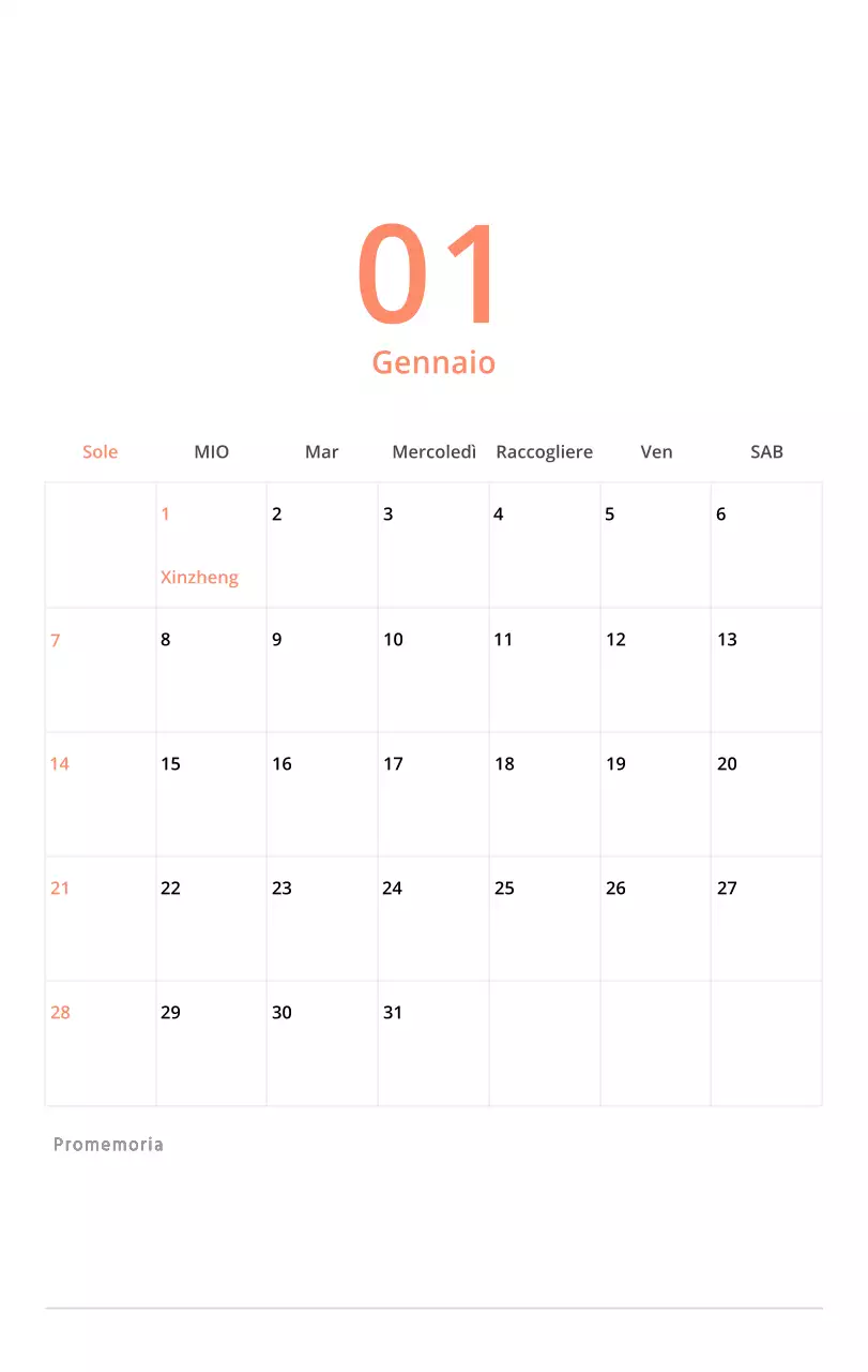 Simpatico calendario da tavolo illustrato verde a tema famiglia