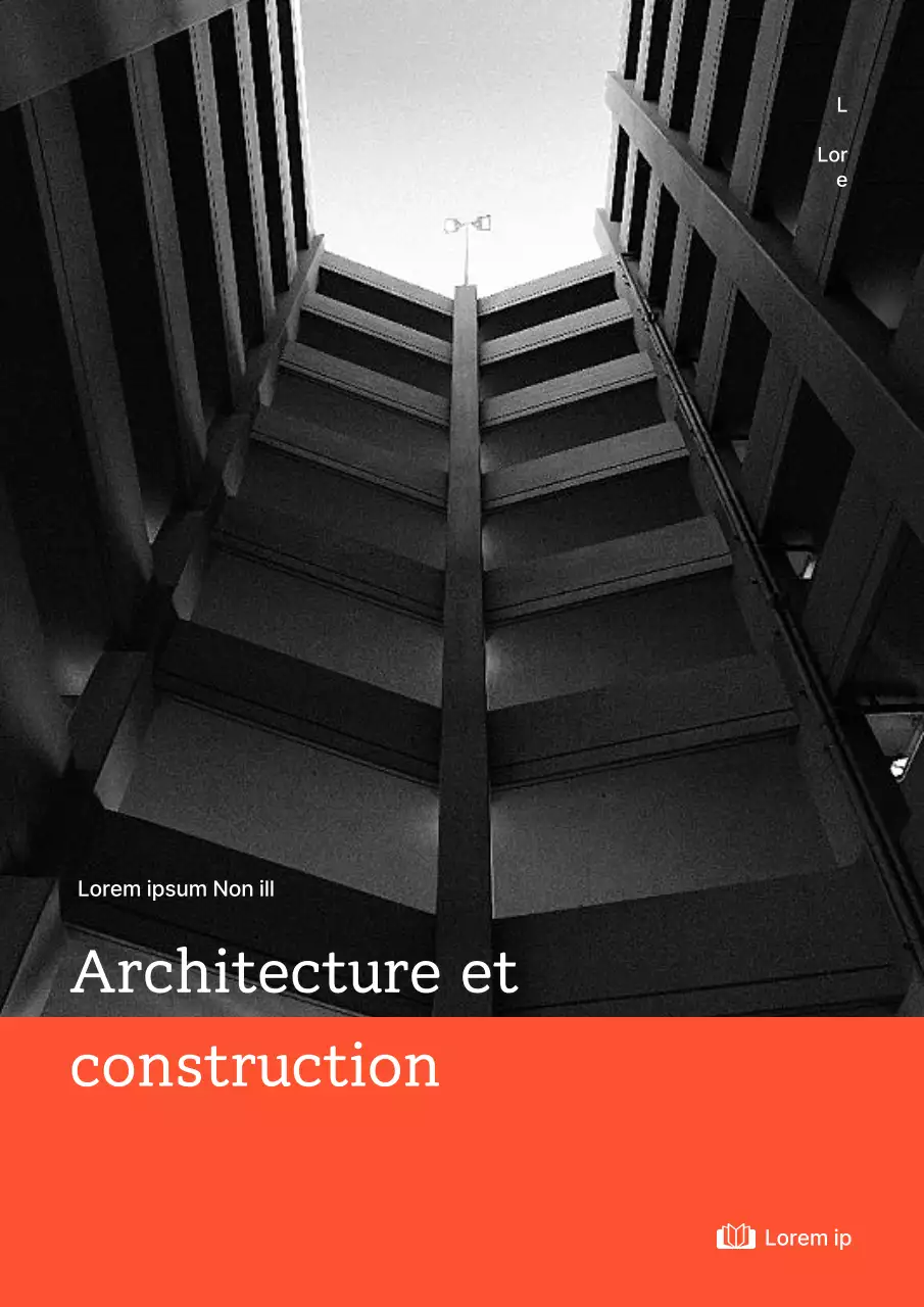 Couverture d'un livre d'architecture avec des accents multicolores sur un bâtiment photo