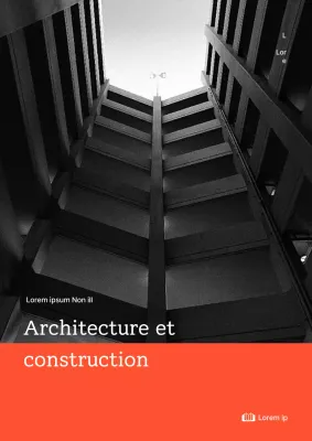 Couverture d'un livre d'architecture avec des accents multicolores sur un bâtiment photo