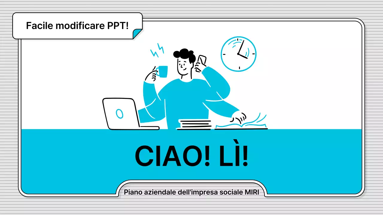 Lo stile dell'illustrazione aziendale di base di Blue, facile da modificare