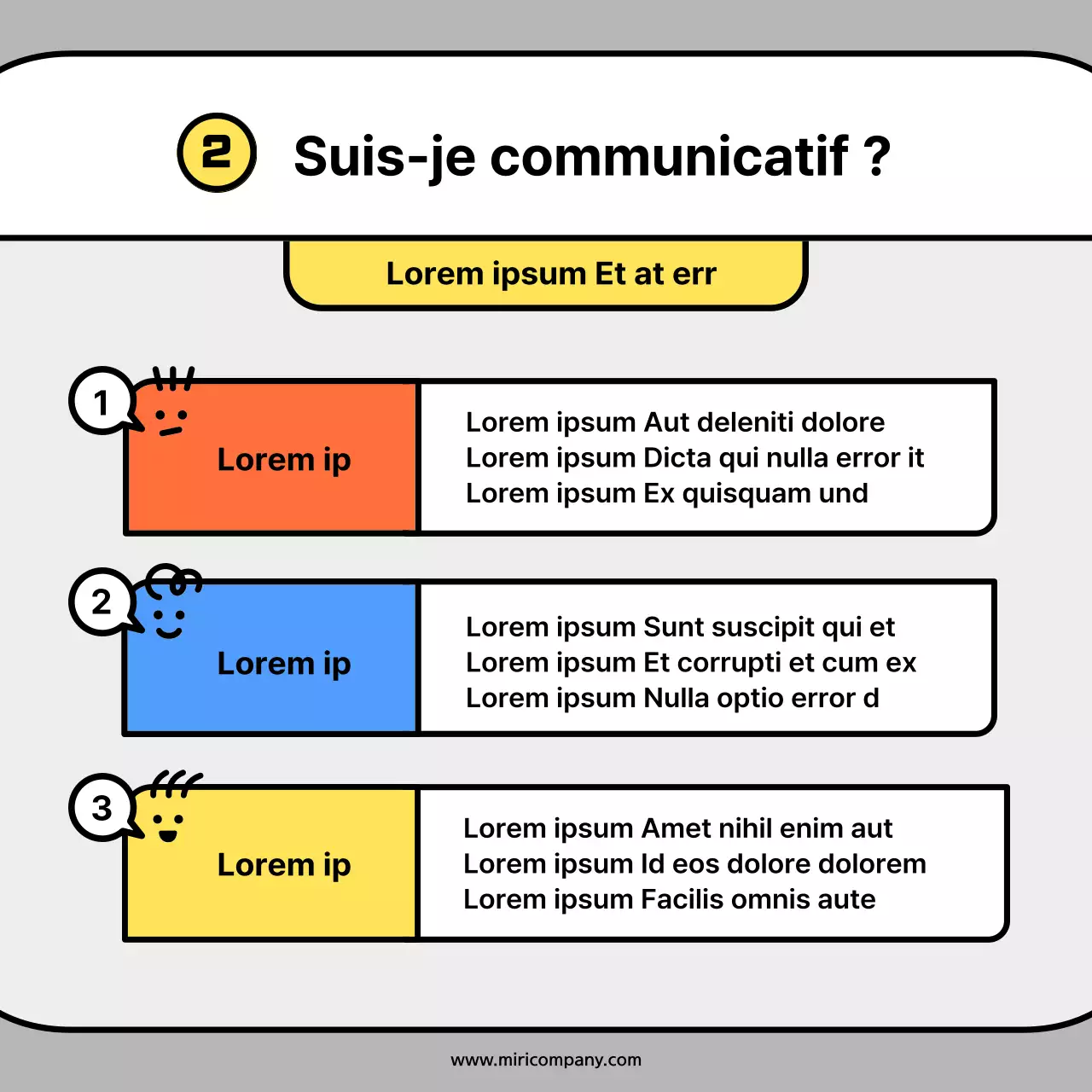 Cartes conceptuelles de personnages mignons en orange et bleuNews Kit