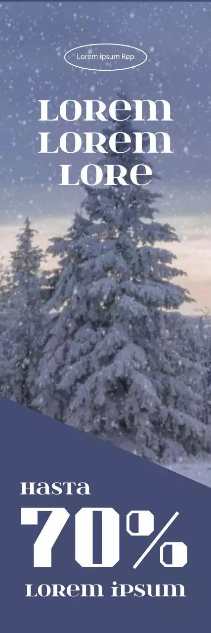Banner de venta de invierno con fondo invernal