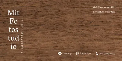 Emotionales Fotostudio-Design mit weißen, abgerundeten rechteckigen Linien