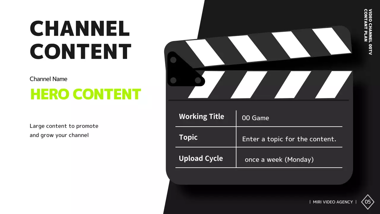 Black Modern Video Plan Document Presentation