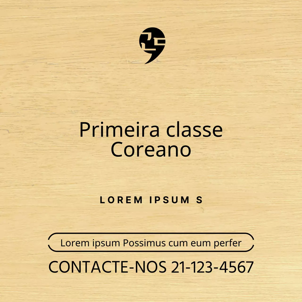 Design de uma escola de línguas com um logótipo simples e preto