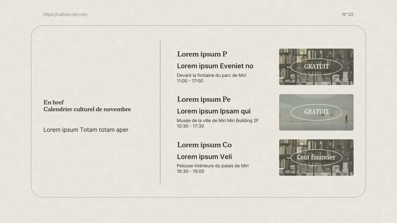 Un guide d'information classique sur le tourisme culturel en beige et kaki