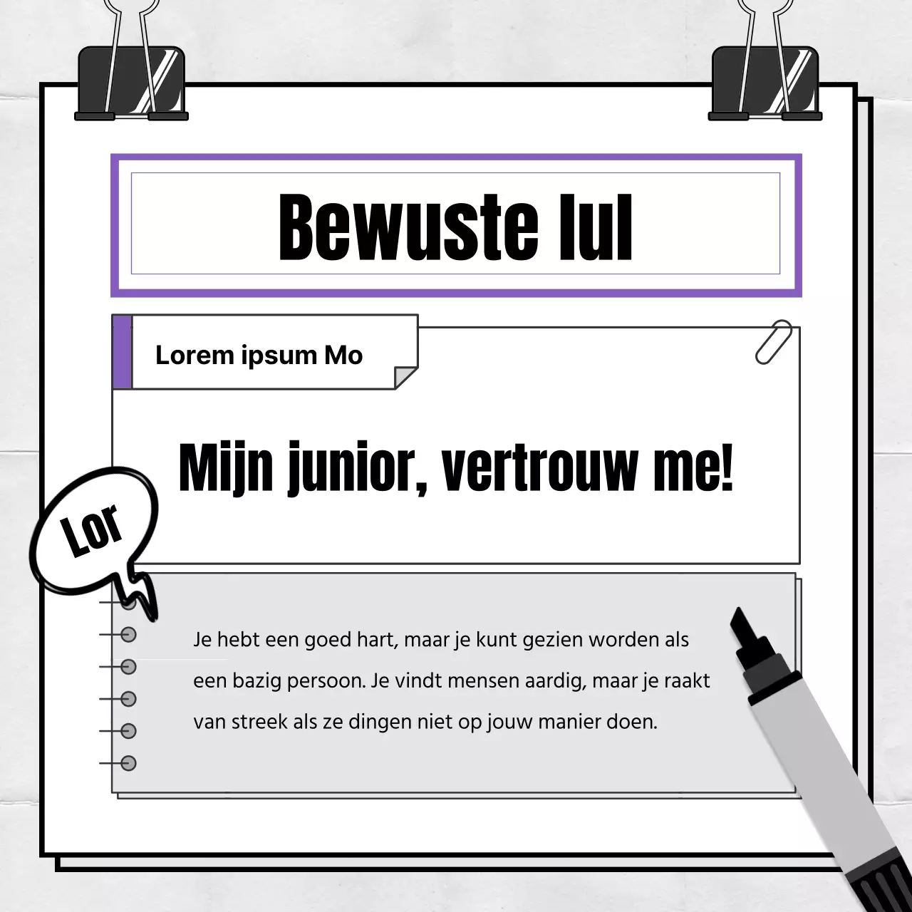 Een eenvoudige blauw-witte diagnostische testpost