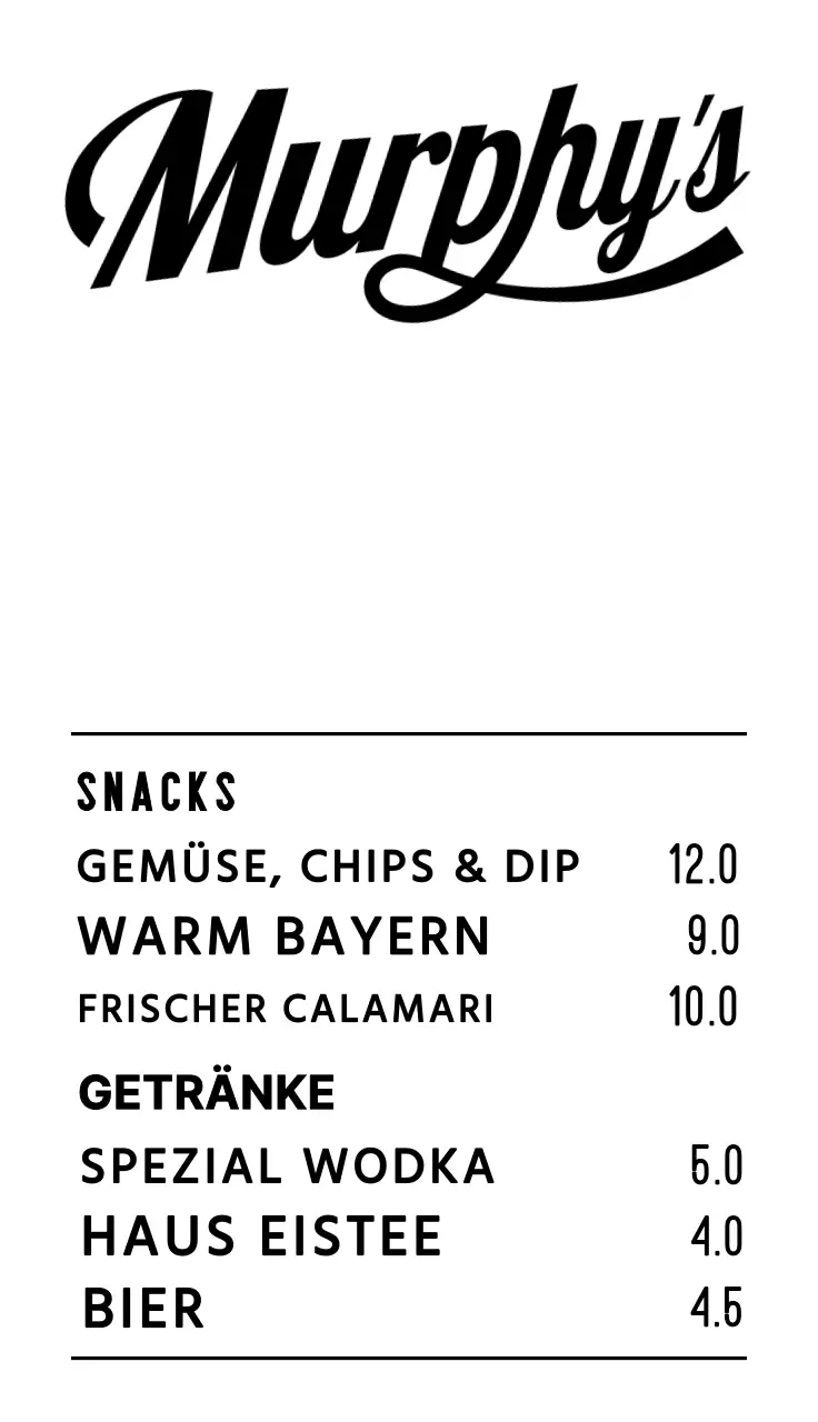 Ein Retro-Look Menü Öffnungszeiten Zeichen mit weiß schwarz rot Pub Schaufenster Text und Illustrationen