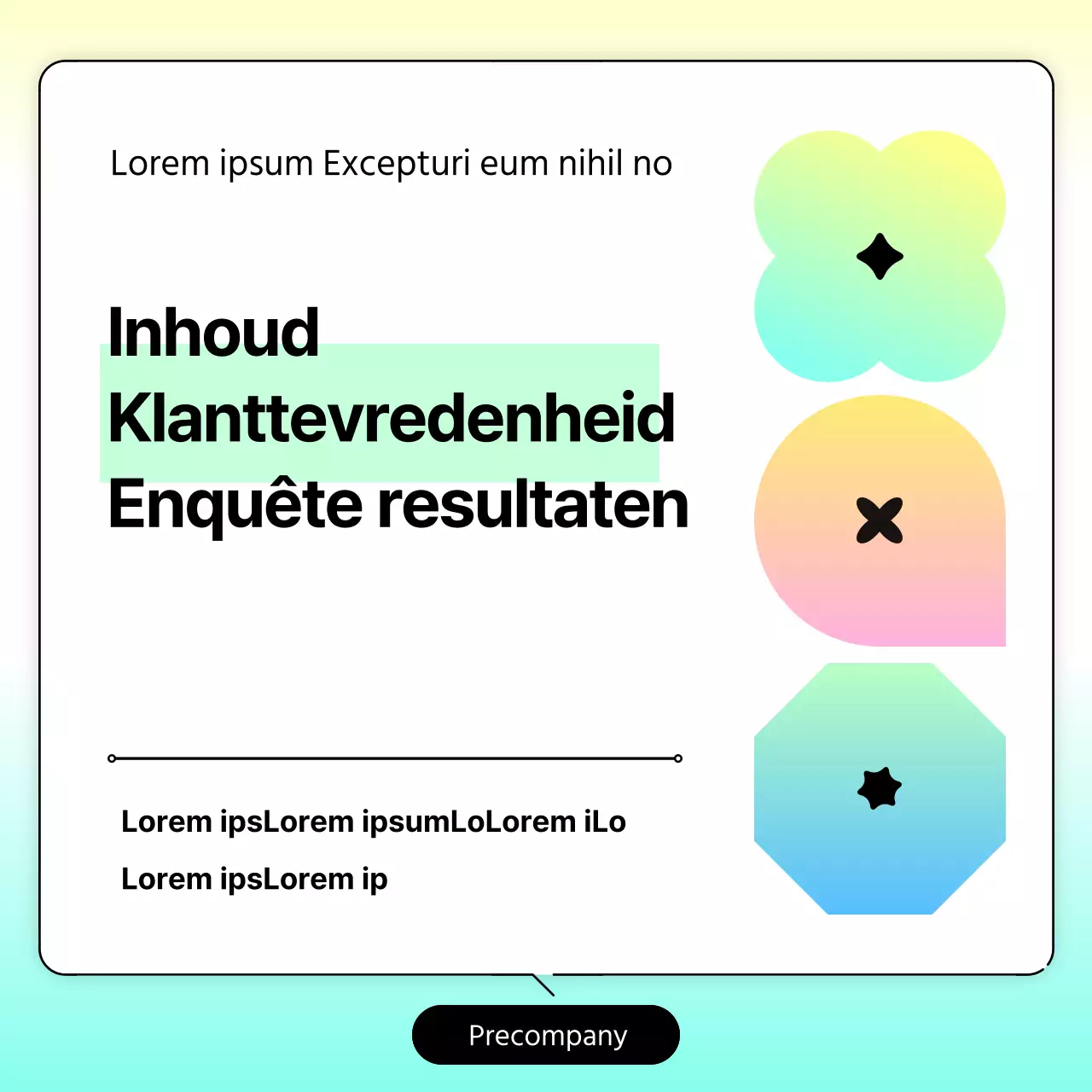 Kleurverloop geel en lichtblauw voor schone onderzoeksresultaten