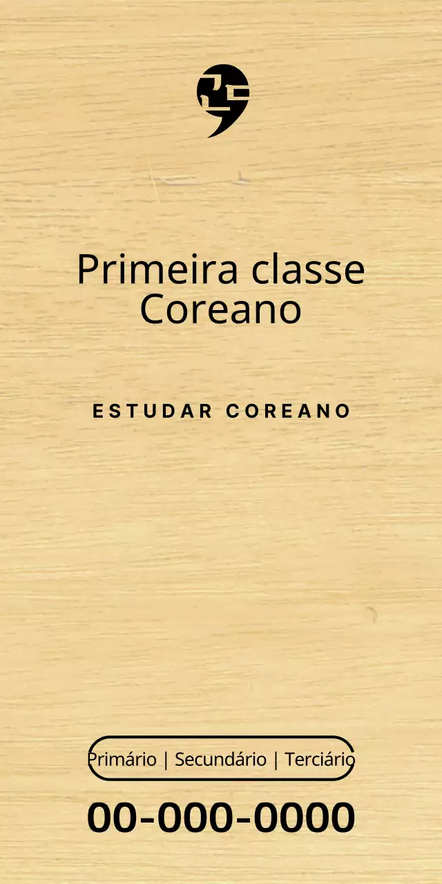 Design de uma escola de línguas com um logótipo simples e preto
