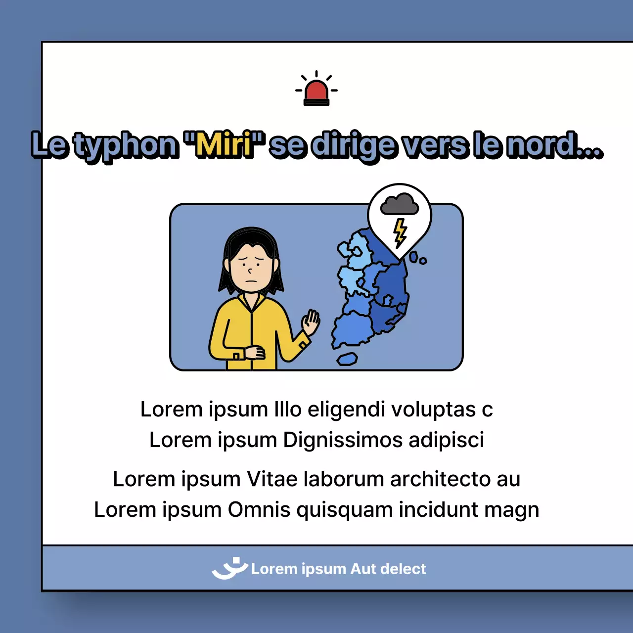 Un post sur la façon de traiter les dommages causés par les typhons en bleu et jaune