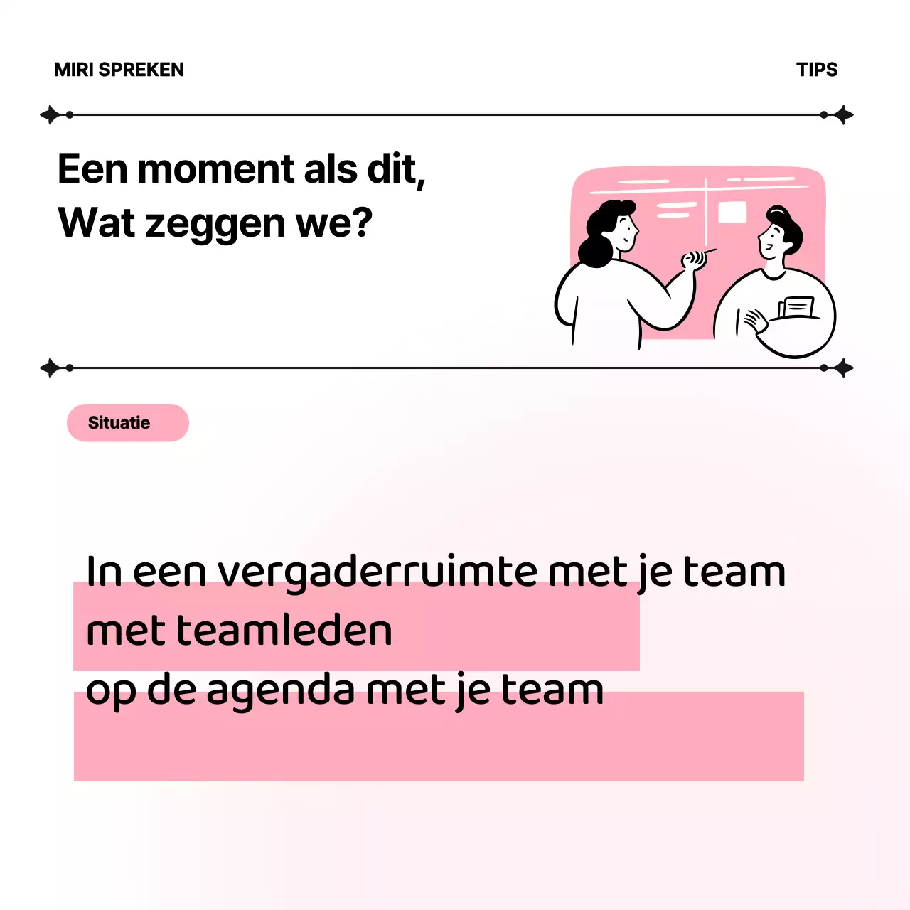 Minimalistisch lesmateriaal zakelijk Engels in roze en wit