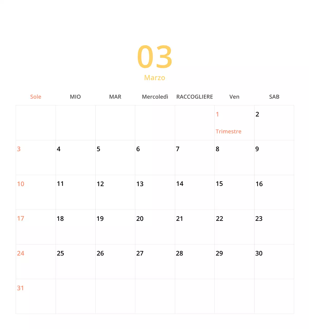 Simpatico calendario da tavolo illustrato verde a tema famiglia