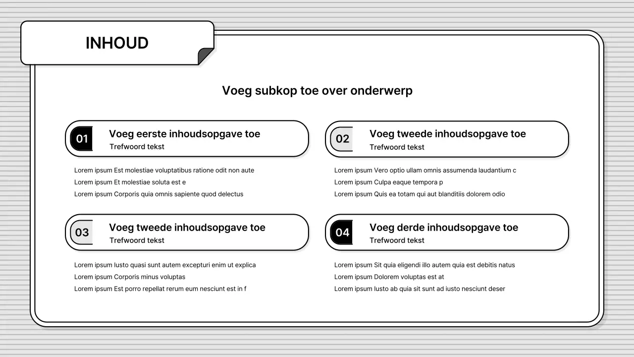 Zwart-wit, eenvoudig te bewerken, zakelijke basisillustratiestijl
