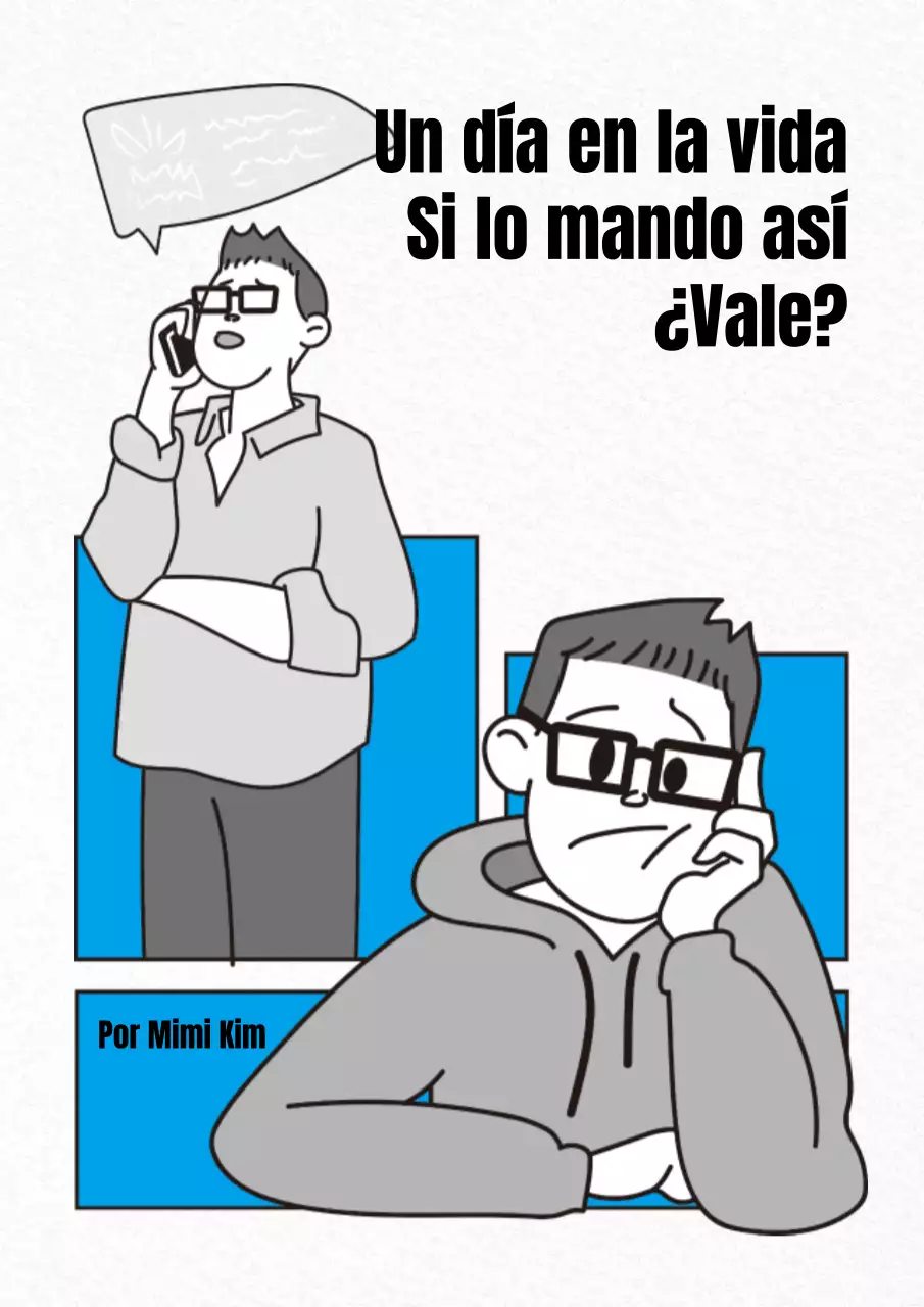 Portada de ensayo simple en azul