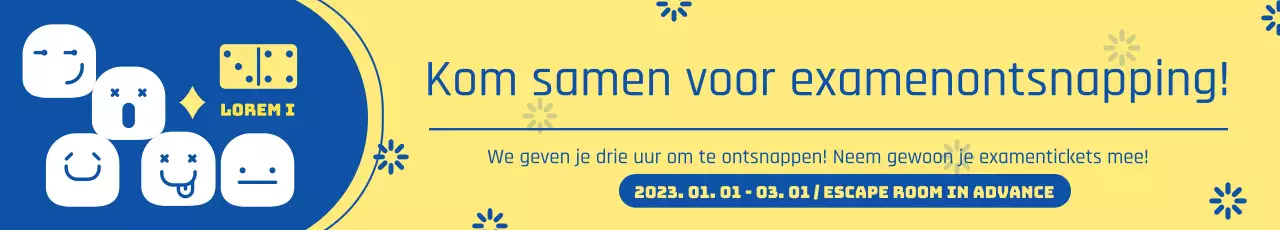 Escape the Room SATs kortingsevenement met schattige personages