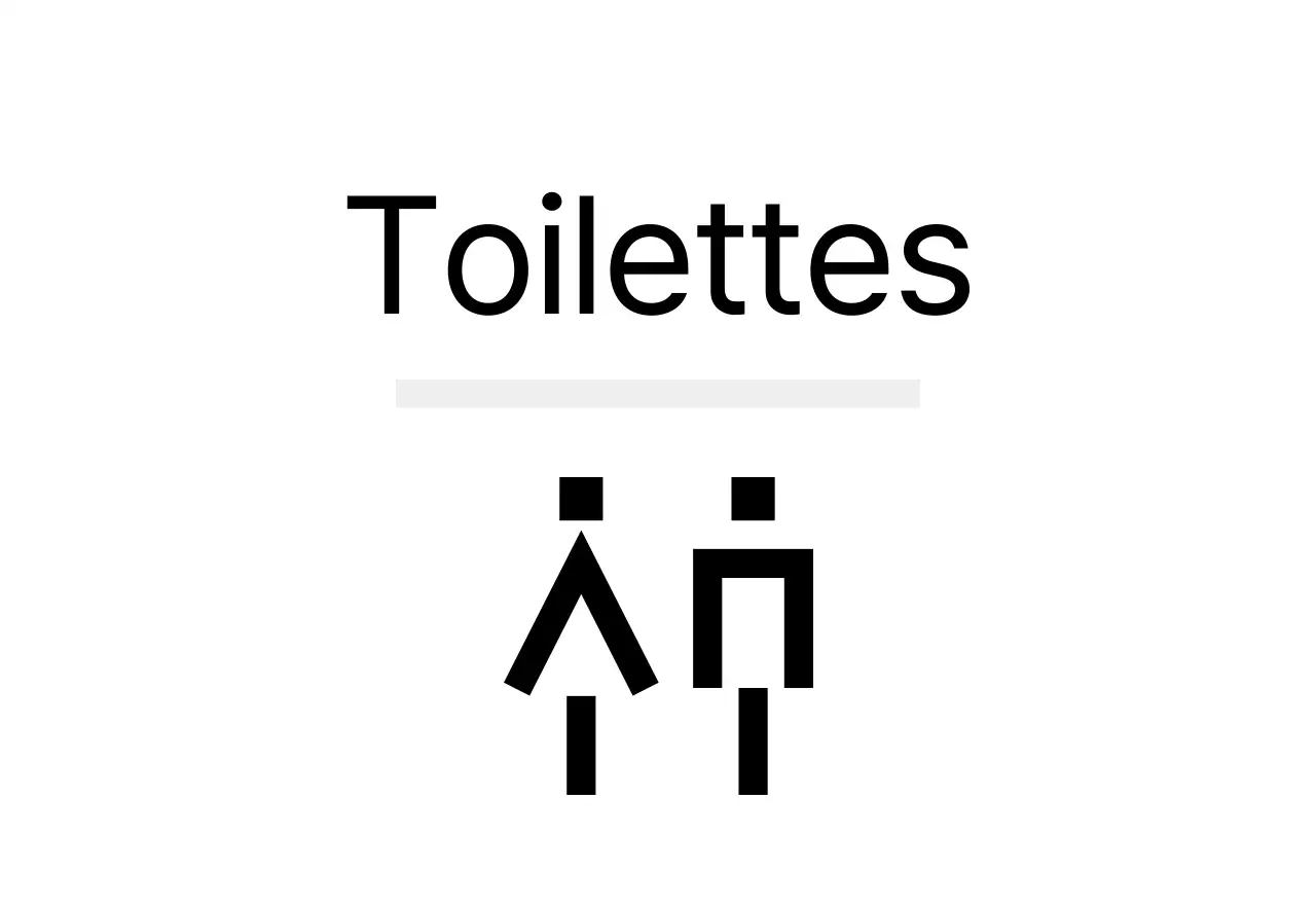 Signalisation simple avec des icônes d'aspect numérique et des textes de remplacement