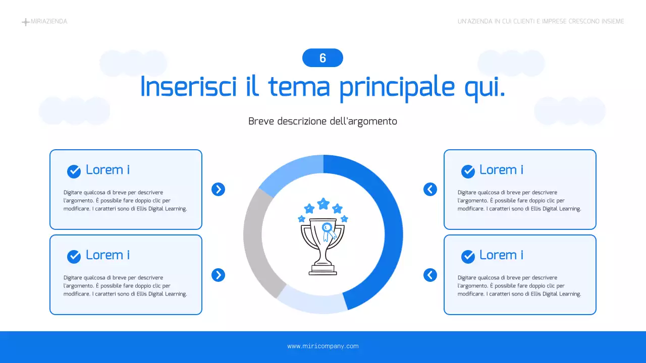 Un semplice business plan in azzurro e blu