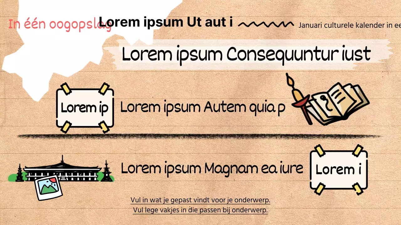 Een gids voor trendy buurten op een beige achtergrond