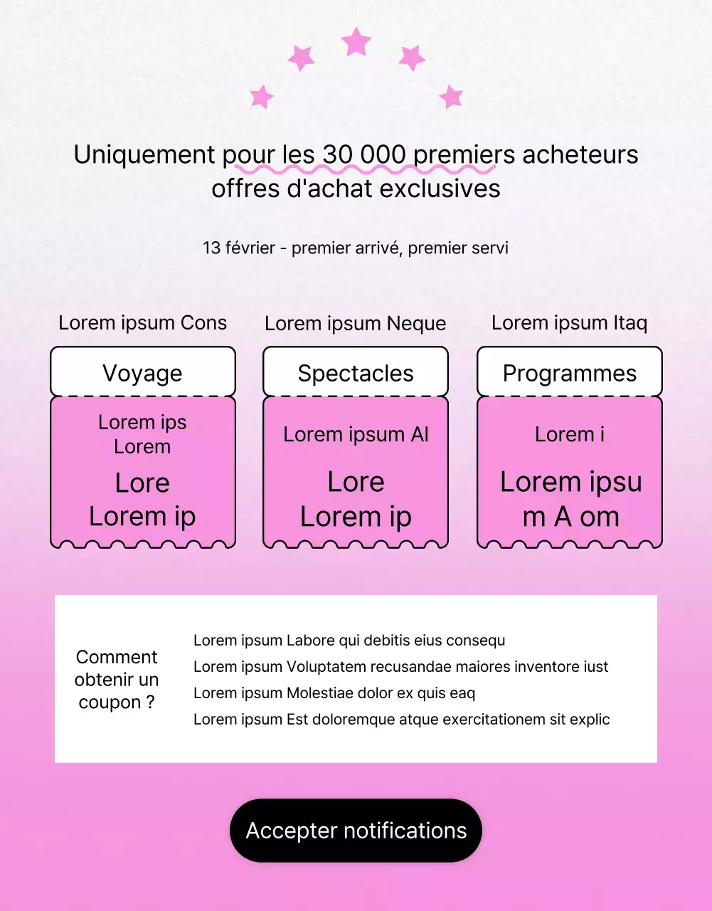 Événement de rentrée scolaire avec des cœurs 3D noirs et roses