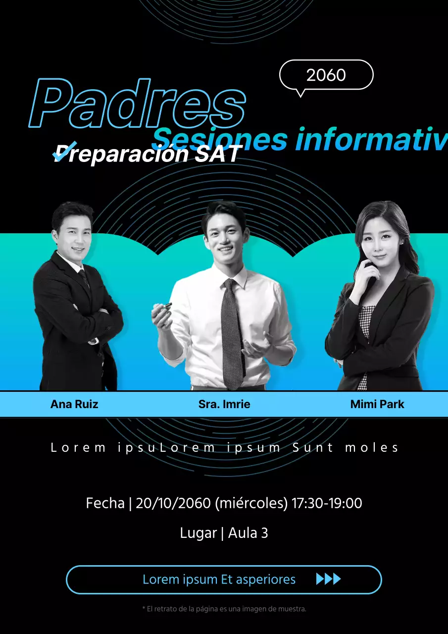 Sesión informativa especial del SAT en degradado negro y azul claro