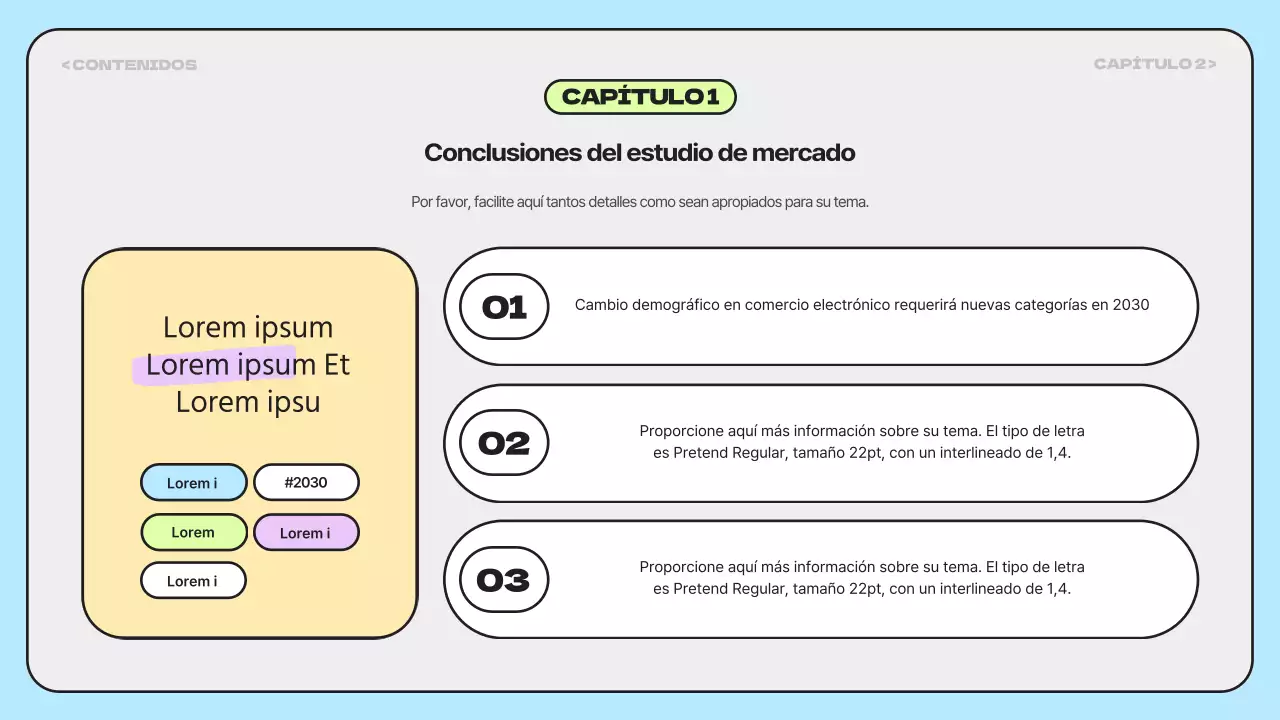 Informes de investigación de mercado sencillos y con los colores del arco iris