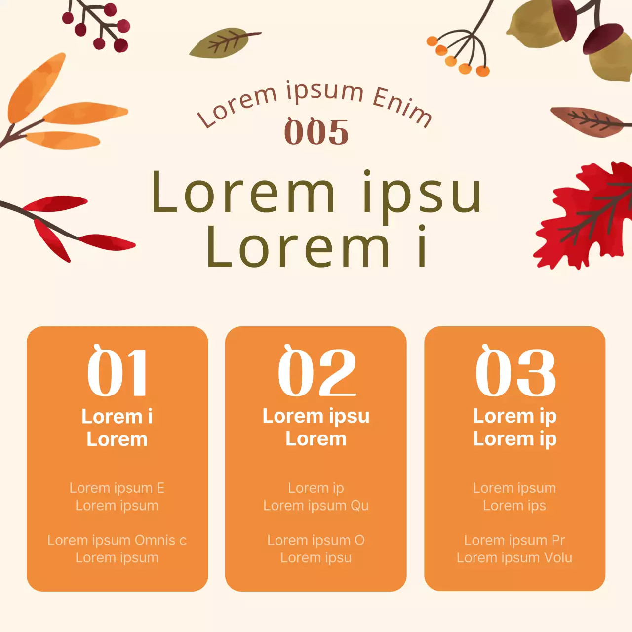 Illustrazione beige e autunnale di un festival musicale