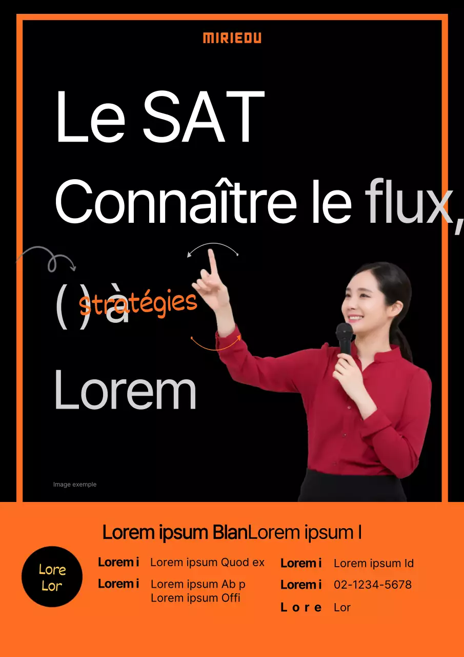 Black Orange Simple SATs Session d'information pour les parents Événement de recrutement