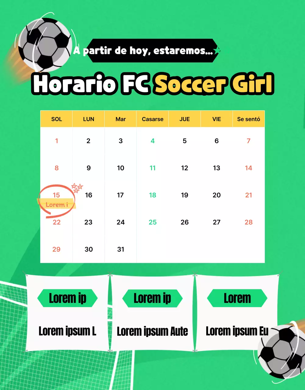 El fútbol femenino se viste de verde y amarillo