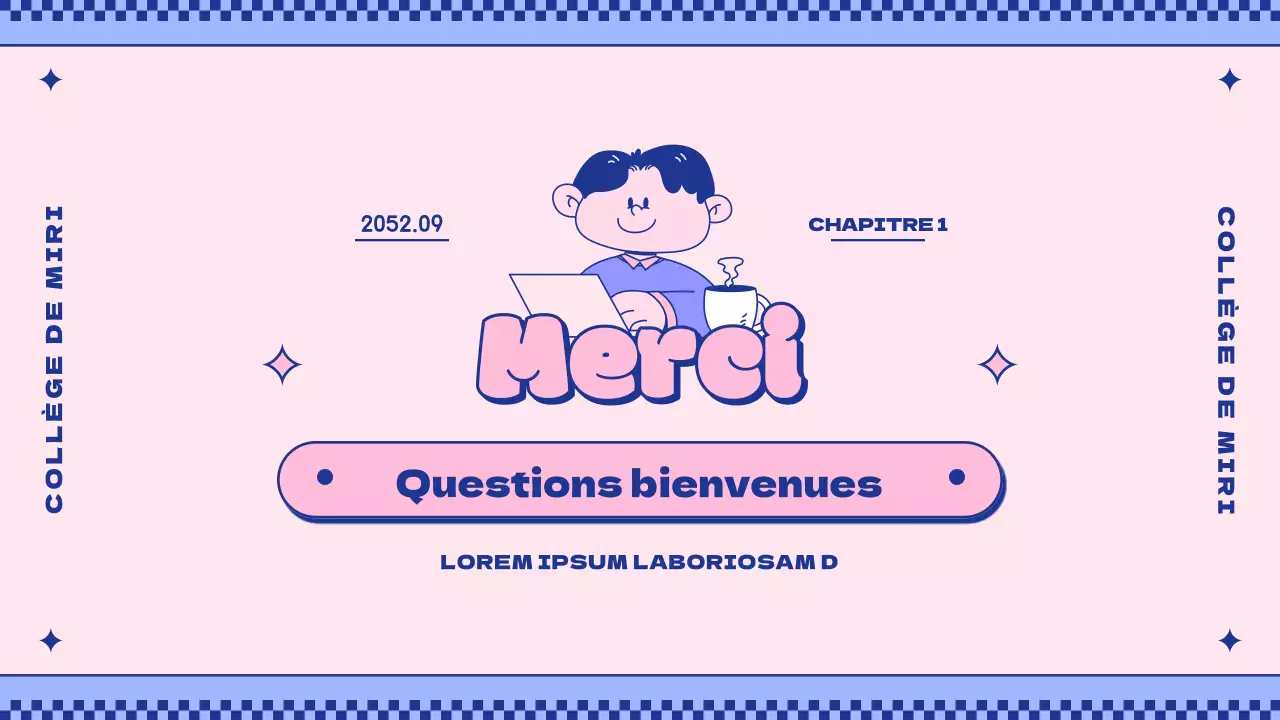 Introduire le concept de mignons personnages roses et violets