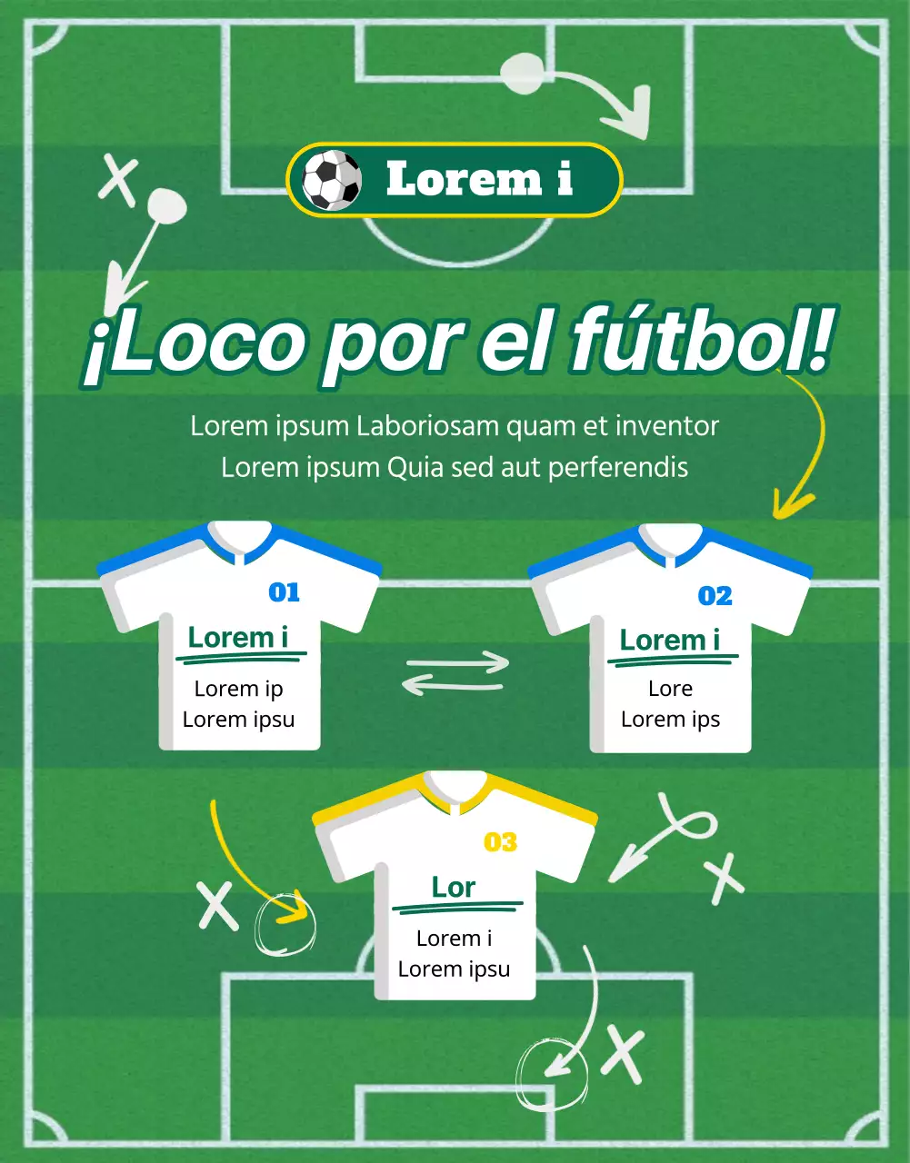 Reclutamiento para el equipo de fútbol femenino verde y amarillo