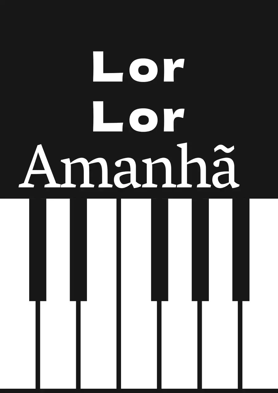 Proposta de evento moderno com ilustração de teclas de piano