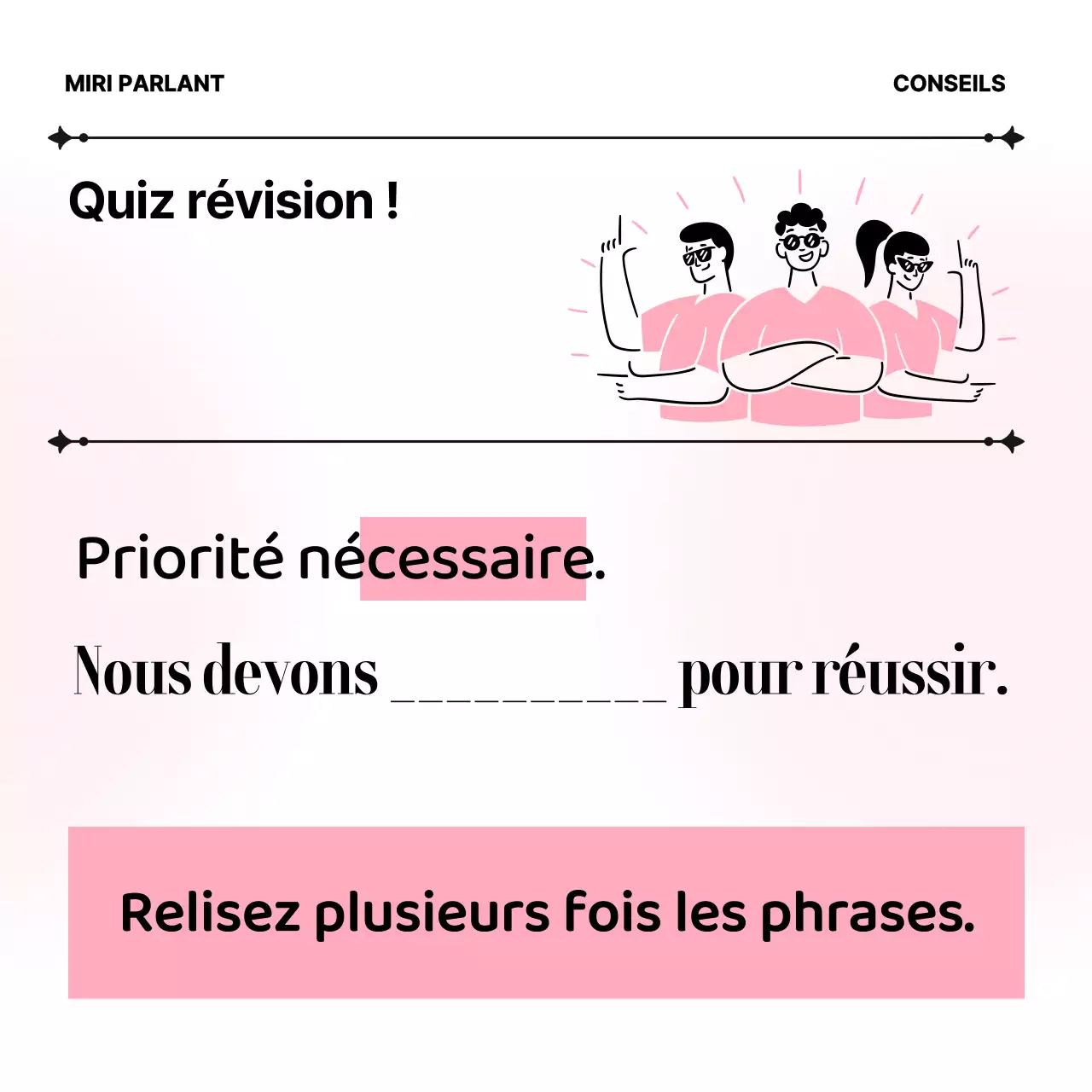 Matériel d'enseignement de l'anglais des affaires minimaliste en rose et blanc