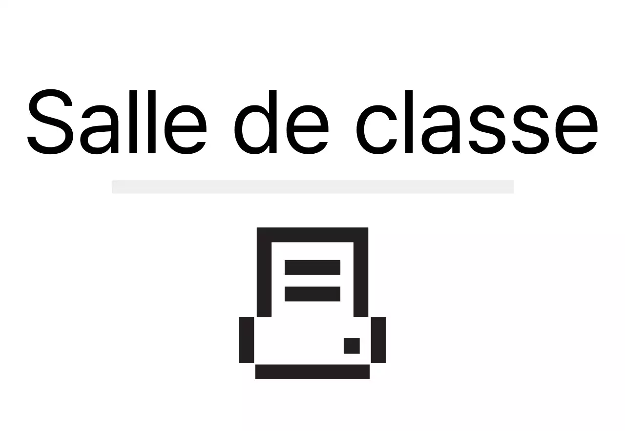 Signalisation simple avec des icônes d'aspect numérique et des textes de remplacement