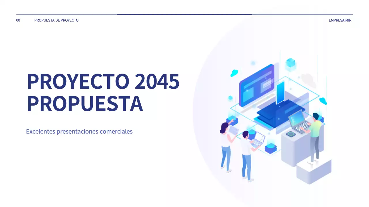 Una sencilla propuesta de proyecto en azul