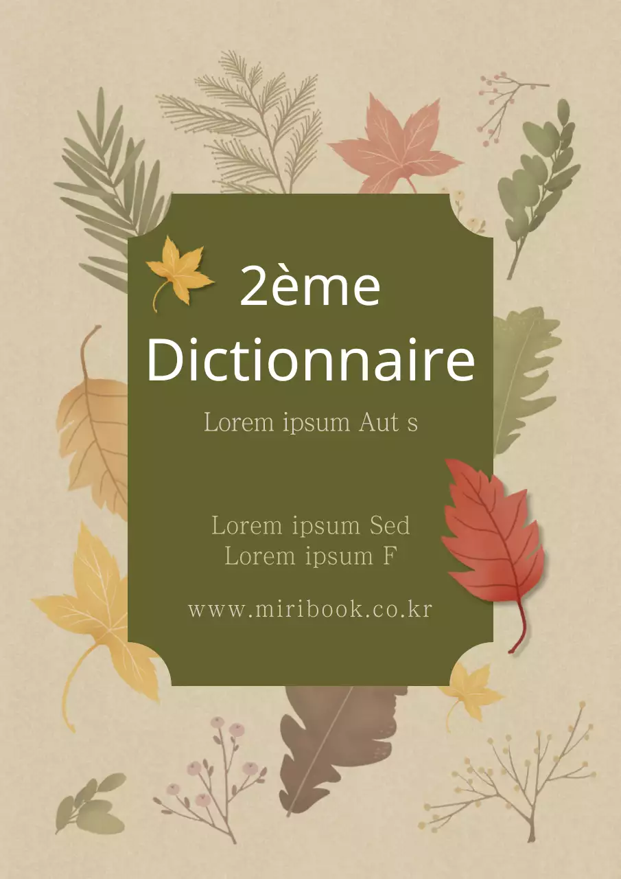 Brun, automnal, contenu de type livre illustré