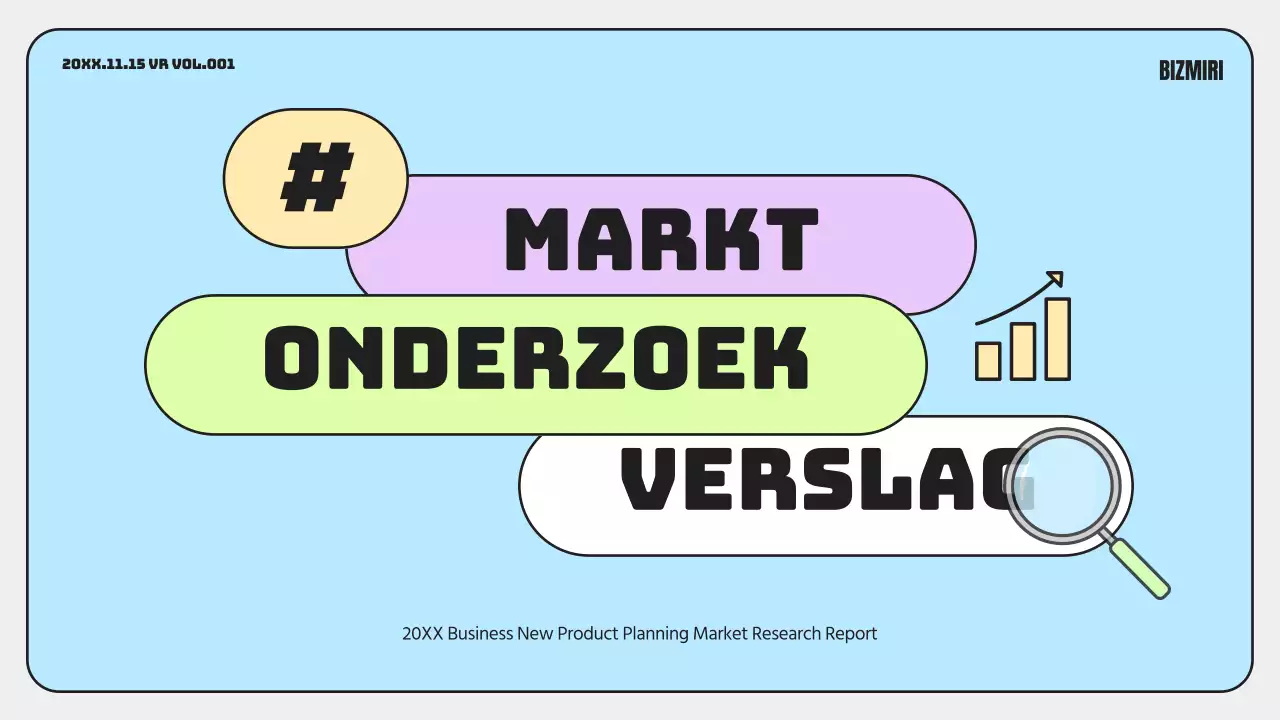 Eenvoudige, regenboogkleurige marktonderzoeksrapporten