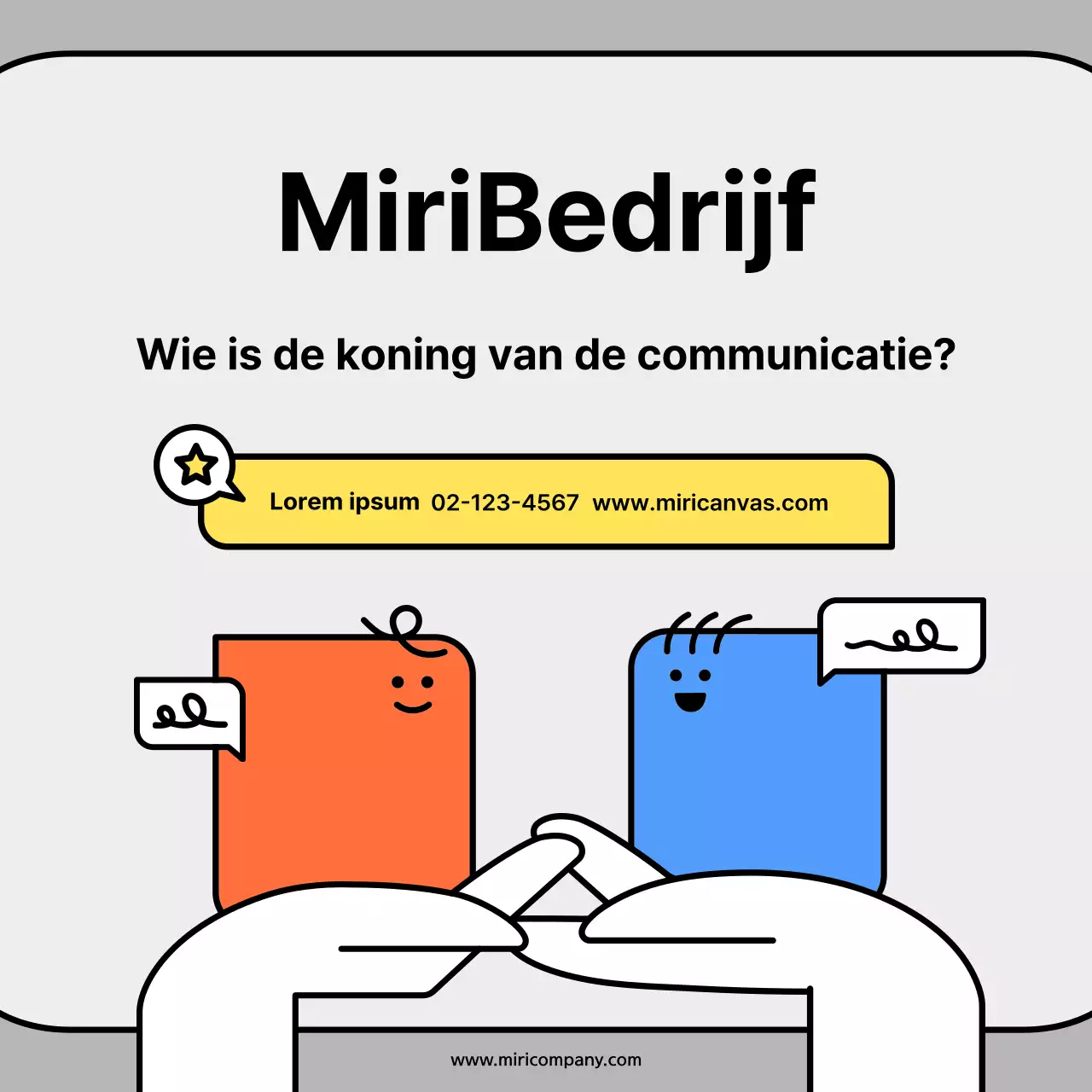 Schattige karaktervormpjes in oranje en blauwe conceptkaartenNews Kit