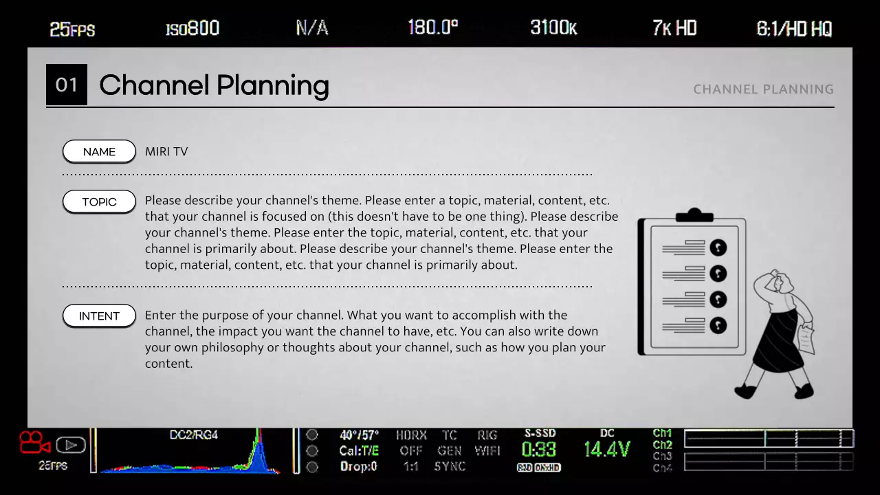 블랙 프로페셔널 비디오 플랜 프레젠테이션