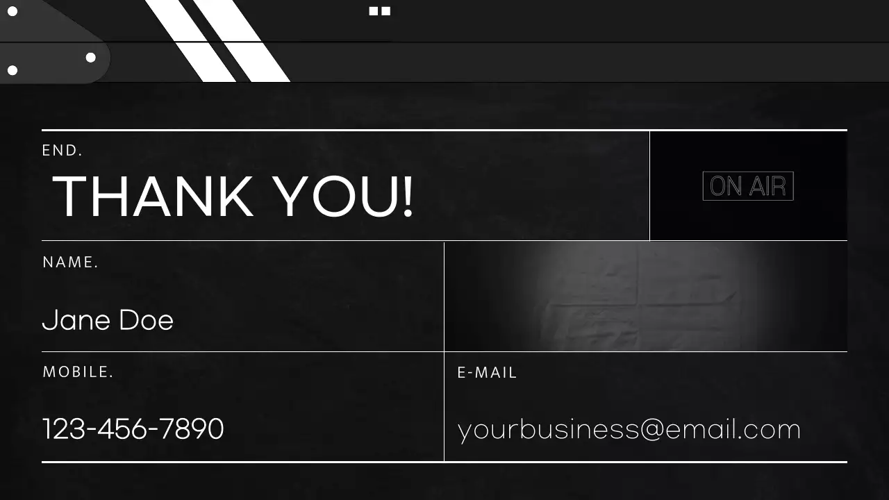 블랙 프로페셔널 비디오 플랜 프레젠테이션