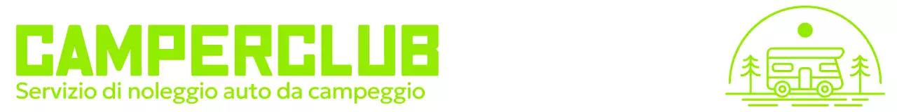 Loghi di marca dai colori vivaci associati al campeggio