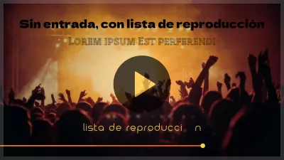 Una lista de reproducción de festival de rock con toques de amarillo y marrón