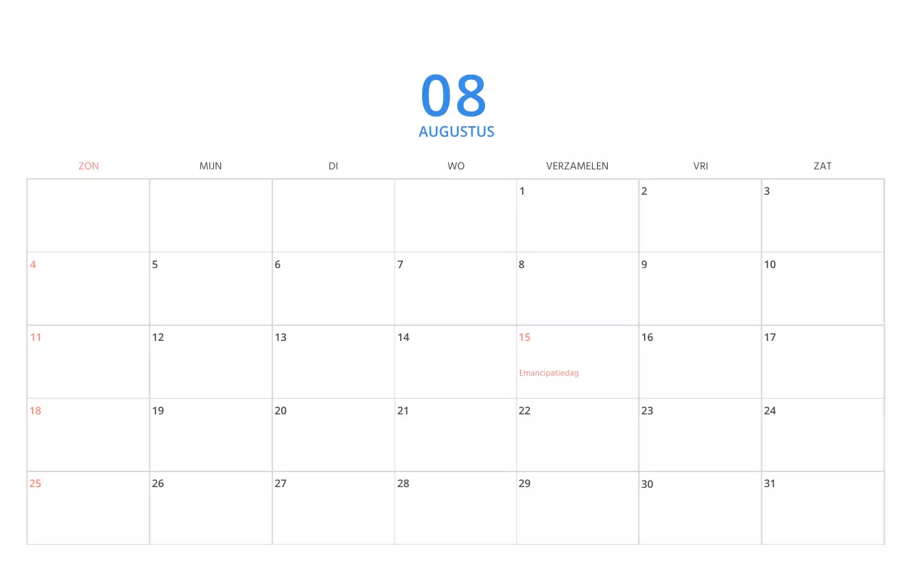 Schattige geïllustreerde groene bureaukalender met familiethema