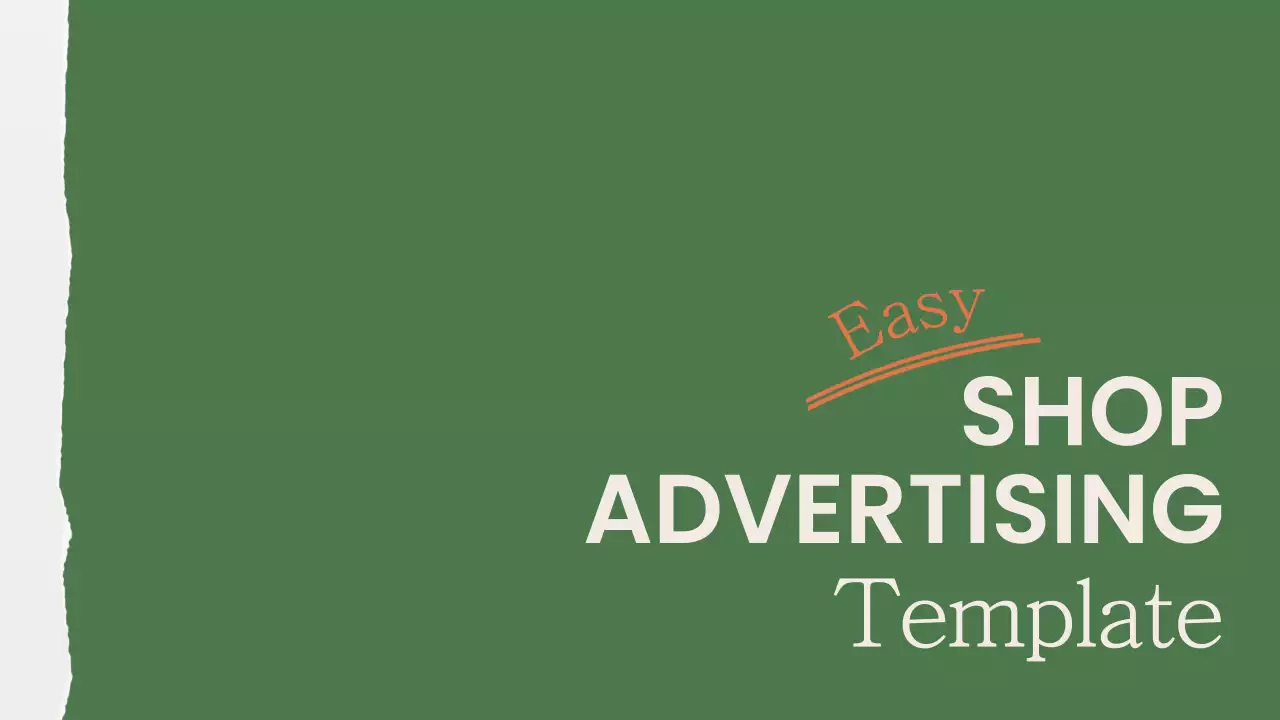 Green Simple Shop Template Presentation