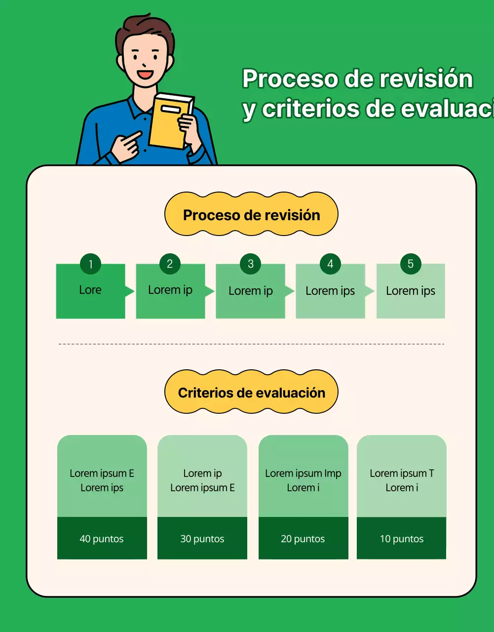 Concurso de eslóganes de ilustraciones de libros verdes y amarillos