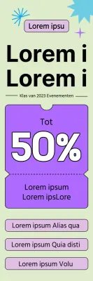 Een dermatologiekorting voor SAT-testdeelnemers, met een benadrukte lettertypische lay-out en pastelvormige afbeeldingen en couponafbeeldingen.
