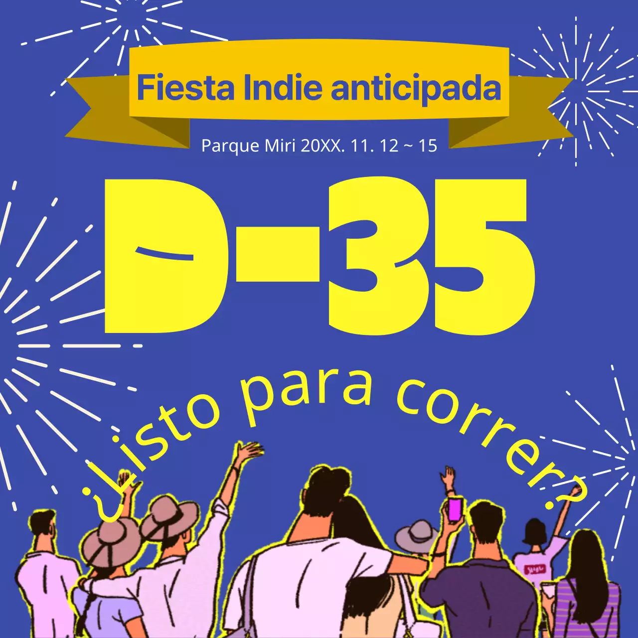 Promover un festival kitsch en azul