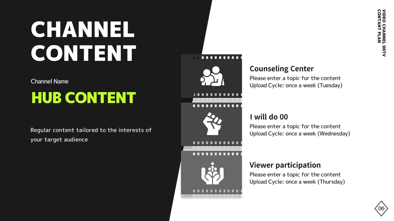 Black Modern Video Plan Document Presentation