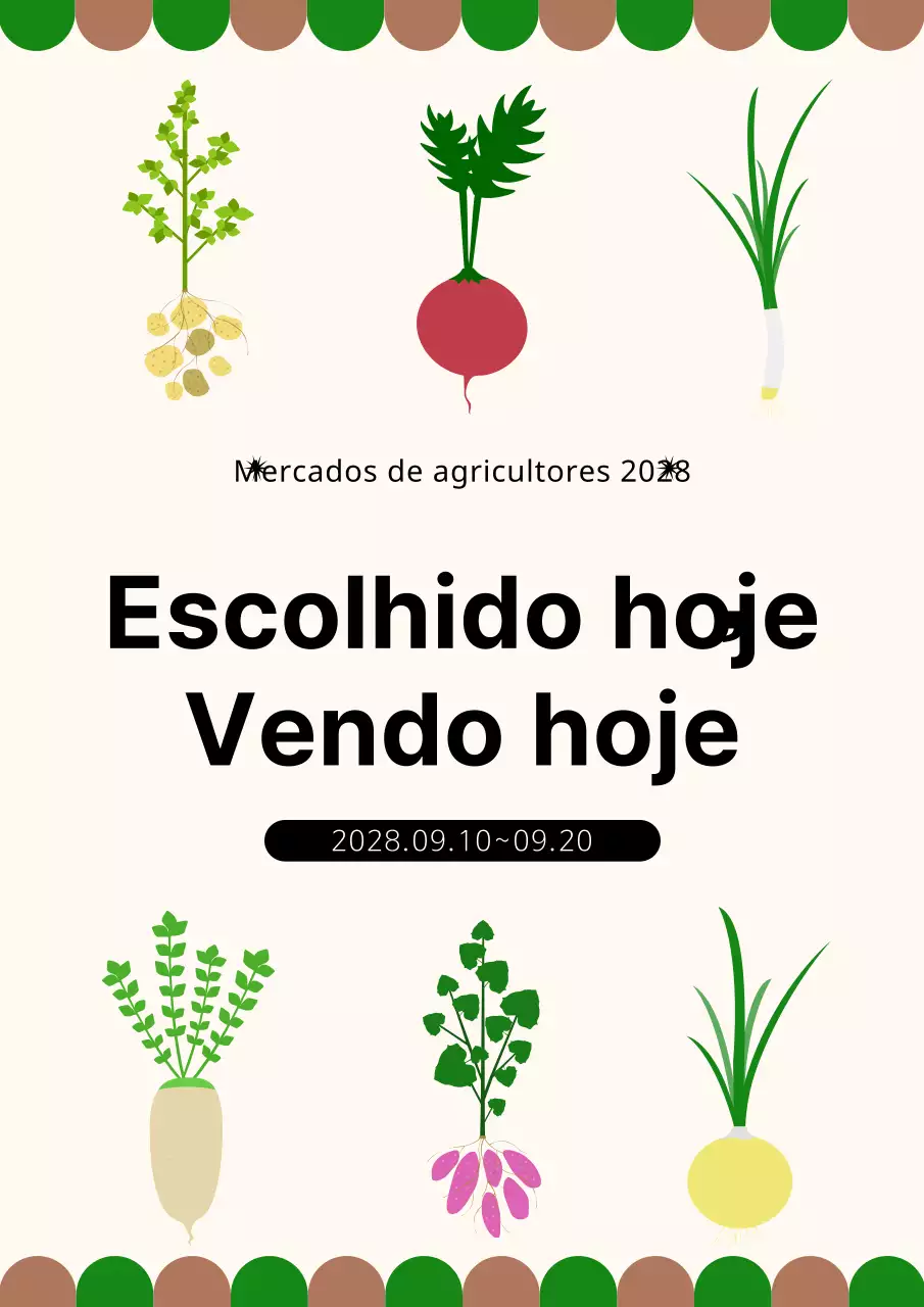 Um conceito de mercearia com um fundo bege para promover os produtos agrícolas